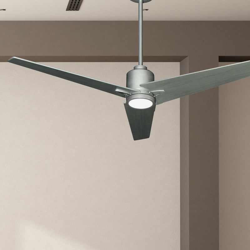 52 inch Reveal Ceiling Fan in Brushed Nickel with Brushed Nickel Blades and LED Light