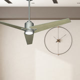 52 inch Reveal Ceiling Fan in Brushed Nickel with Driftwood Blades and LED Light
