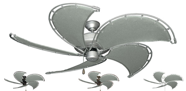 52 inch Raindance Nautical Ceiling Fan - Classic Gray Canvas Blades