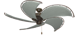 52 inch Raindance Oil Rubbed Bronze Nautical Ceiling Fan - Classic Gray Canvas Blades