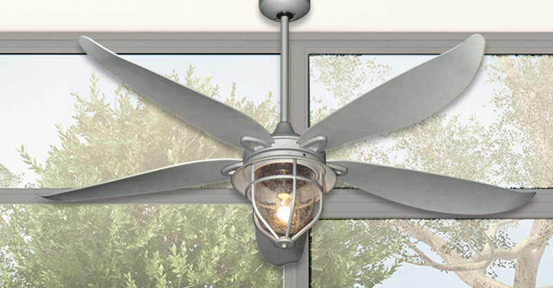 60 inch St. Augustine Ceiling Fan by TroposAir - Galvanized Look