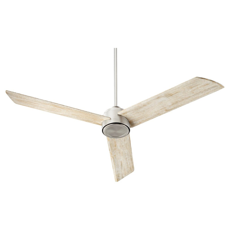 Trio 60 inch Three-Blade Ceiling Fan by Quorum - Satin Nickel