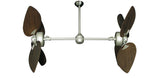 50 inch Twin Star III Double Ceiling Fan - Bombay Oil Rubbed Bronze Blades, Brushed Nickel Motor Finish